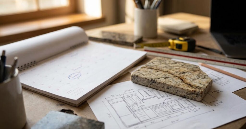 Planning the countertop installation date